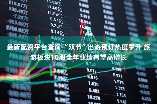最新配资平台查询 “双节”出游预订热度攀升 旅游板块10股全年业绩有望高增长